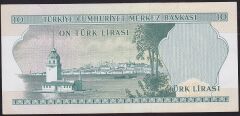 6.Emisyon 1.Tertip 10 Lira B67 148167 Çok Temiz+