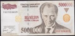 7.Emisyon 5 000 000 Lira I82 924419 Çok Çok Temiz