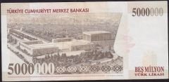 7.Emisyon 5 000 000 Lira I82 924419 Çok Çok Temiz