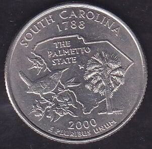 Amerika Çeyrek Dolar 2000 Hatıra South Carolina D