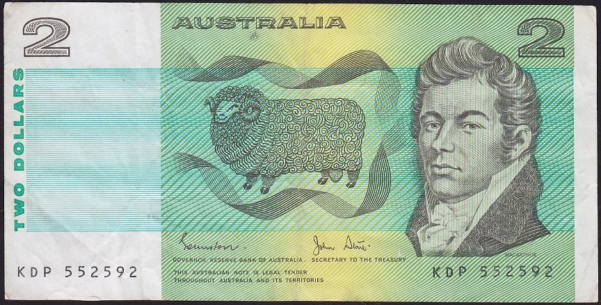 Avustralya 2 Dolar 1974-1985 Çok Temiz+ Pick 43d