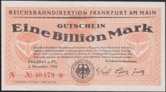 ALMANYA 1 TRİLYON ( BİLLİON) MARK 1923 ÇİL