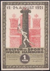 ALMANYA  1 MARK NOTGELD  1921 ÇİL