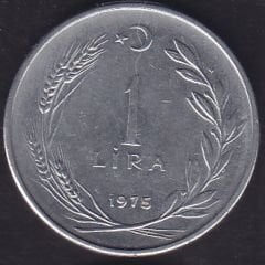 1975 Yılı 1 Lira Ters
