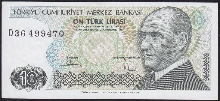 7.Emisyon 2.Tertip 10 Lira D36 499470 Çilaltı