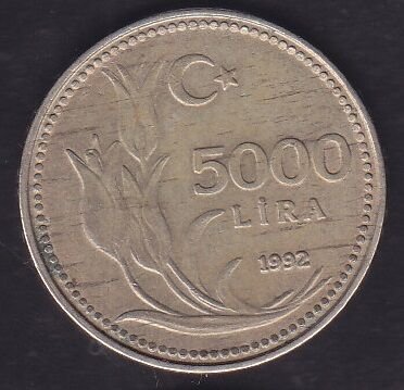 1992 Yılı 5000 Lira