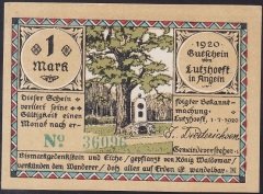 ALMANYA  1 MARK NOTGELD  1920 ÇİL