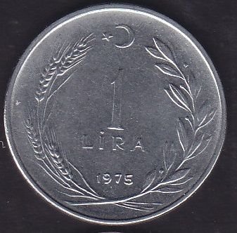 1975 Yılı 1 Lira Düz