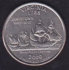 Amerika Çeyrek Dolar 2000 Hatıra Virginia D