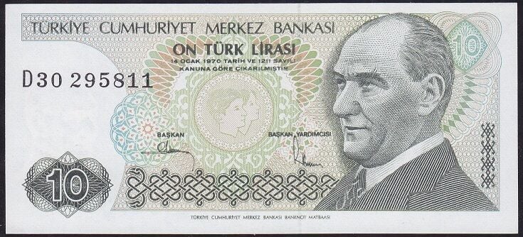 7.Emisyon 2.Tertip 10 Lira D30 295811 Çil