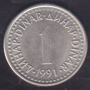 Yugoslavya 1 Dinar 1991