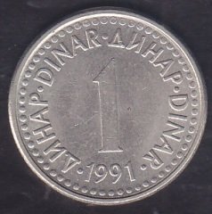 Yugoslavya 1 Dinar 1991