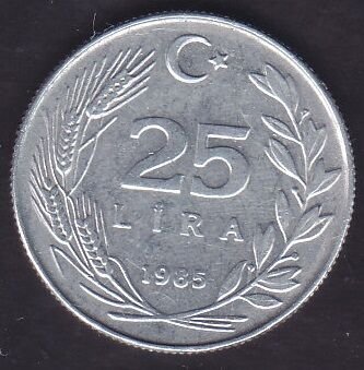 1985 Yılı 25 Lira