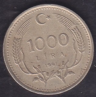 1991 Yılı 1000 Lira
