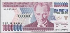 7.Emisyon 1.Tertip 1 000 000 Lira A46 590403 Çok Temiz+
