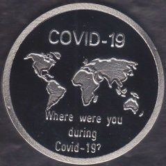 Covid - 19  Madalya Kapsülünde Çil 43 mm