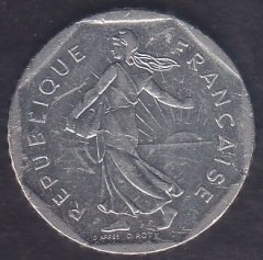 FRANSA 2 FRANK 1983 eski para değerleri
