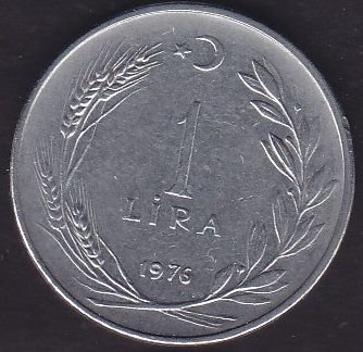 1976 Yılı 1 Lira Düz
