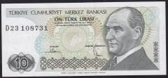 7.Emisyon 2.Tertip 10 Lira D23 108731 Çil