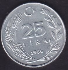 1986 Yılı 25 Lira