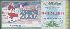 2006 31 Aralık Çeyrek Bilet - U Serisi