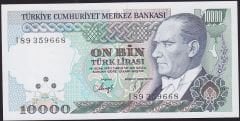 7.Emisyon 4.Tertip 10000 Lira I89 359668 Çilaltı