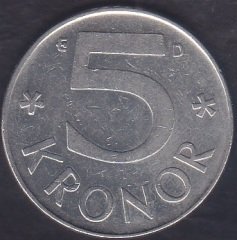 İSVEÇ 5 KRON 1987
