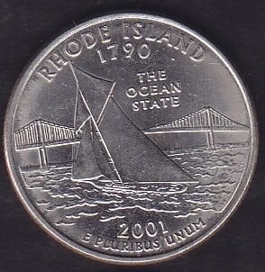 Amerika Çeyrek Dolar 2001 Hatıra Rhode Island