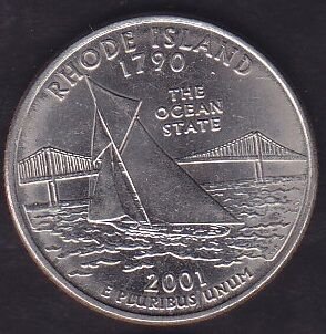 Amerika Çeyrek Dolar 2001 Hatıra Rhode Island