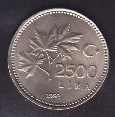 1992 Yılı 2500 Lira