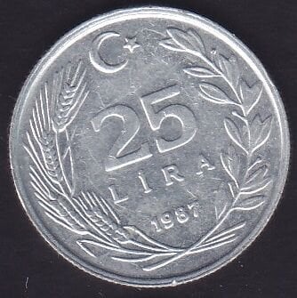 1987 Yılı 25 Lira