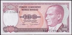 7.Emisyon 1.Tertip 100 Lira A17 224681 Çilaltı