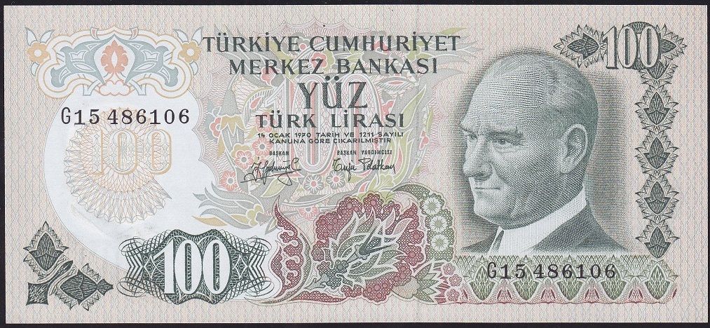 6.Emisyon 2.Tertip 100 Lira G15 486106 Çilaltı Çil