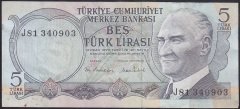 6.EMİSYON 2.TERTİP 5 LİRA J81 340903 ÇÇT