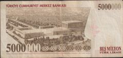 7.Emisyon 5 000 000 Lira G53 637645 Çok Temiz
