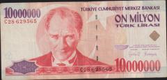 7.Emisyon 10 000 000 Lira C28 629565 Çok Temiz
