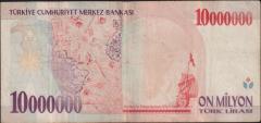 7.Emisyon 10 000 000 Lira C28 629565 Çok Temiz