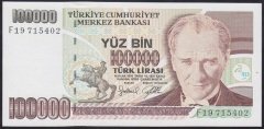 7.EMİSYON 3.TERTİP 100000 LİRA F19 715402 ÇİL