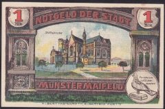 ALMANYA  1 MARK NOTGELD  1921 ÇİL