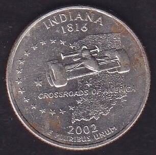 Amerika Çeyrek Dolar 2002 Hatıra Indiana