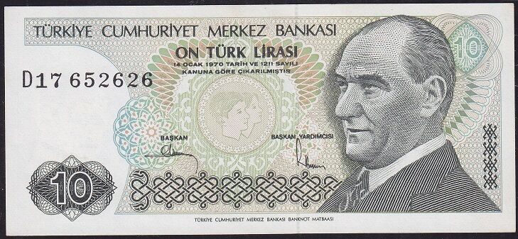 7.Emisyon 2.Tertip 10 Lira D17 652626 Çil