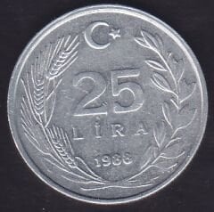 1988 Yılı 25 Lira
