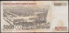 7.Emisyon 5 000 000 Lira D35 791134 Çok Temiz
