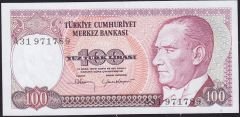 7.Emisyon 1.Tertip 100 Lira A31 971789 Çil