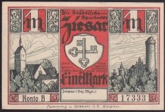 ALMANYA  1 MARK NOTGELD  1922 ÇİL