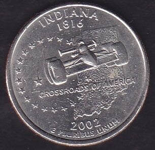 Amerika Çeyrek Dolar 2002 Hatıra Indiana