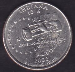 Amerika Çeyrek Dolar 2002 Hatıra Indiana