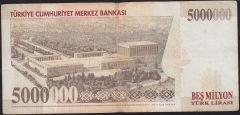 7.Emisyon 5 000 000 Lira D27 605593 Çok Temiz
