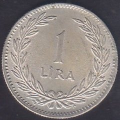 1947 YILI 1 LİRA GÜMÜŞ ÇİLALTI ÇİL eski para mezat