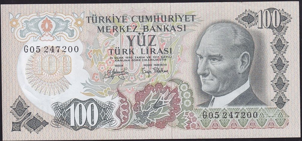 6.Emisyon 2.Tertip 100 Lira G05 247200 Çok Çok Temiz+